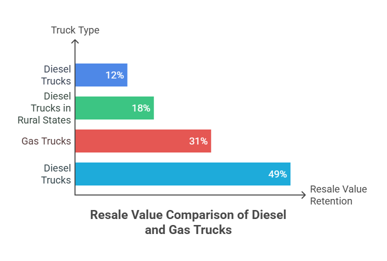 diesel vs gas resale value chart
