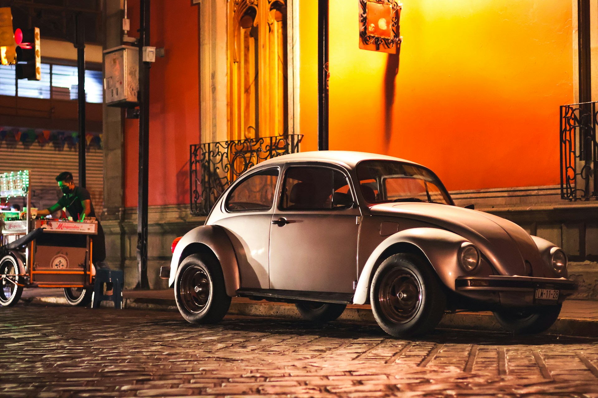 classic car in a repair shop