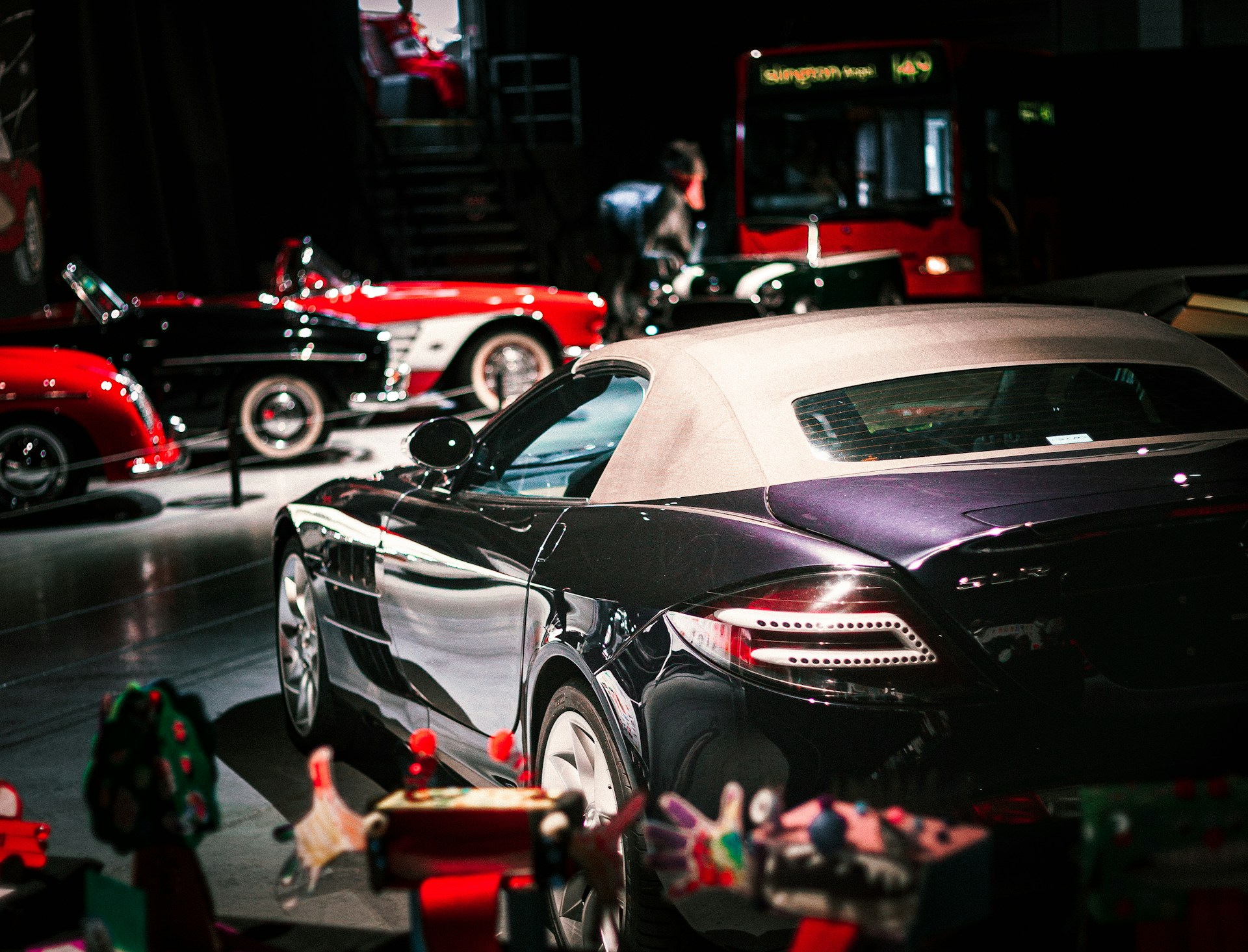 new cars in a showroom