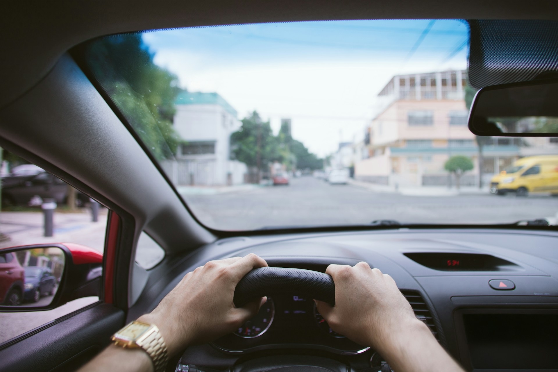 driving in a small town with no traffic