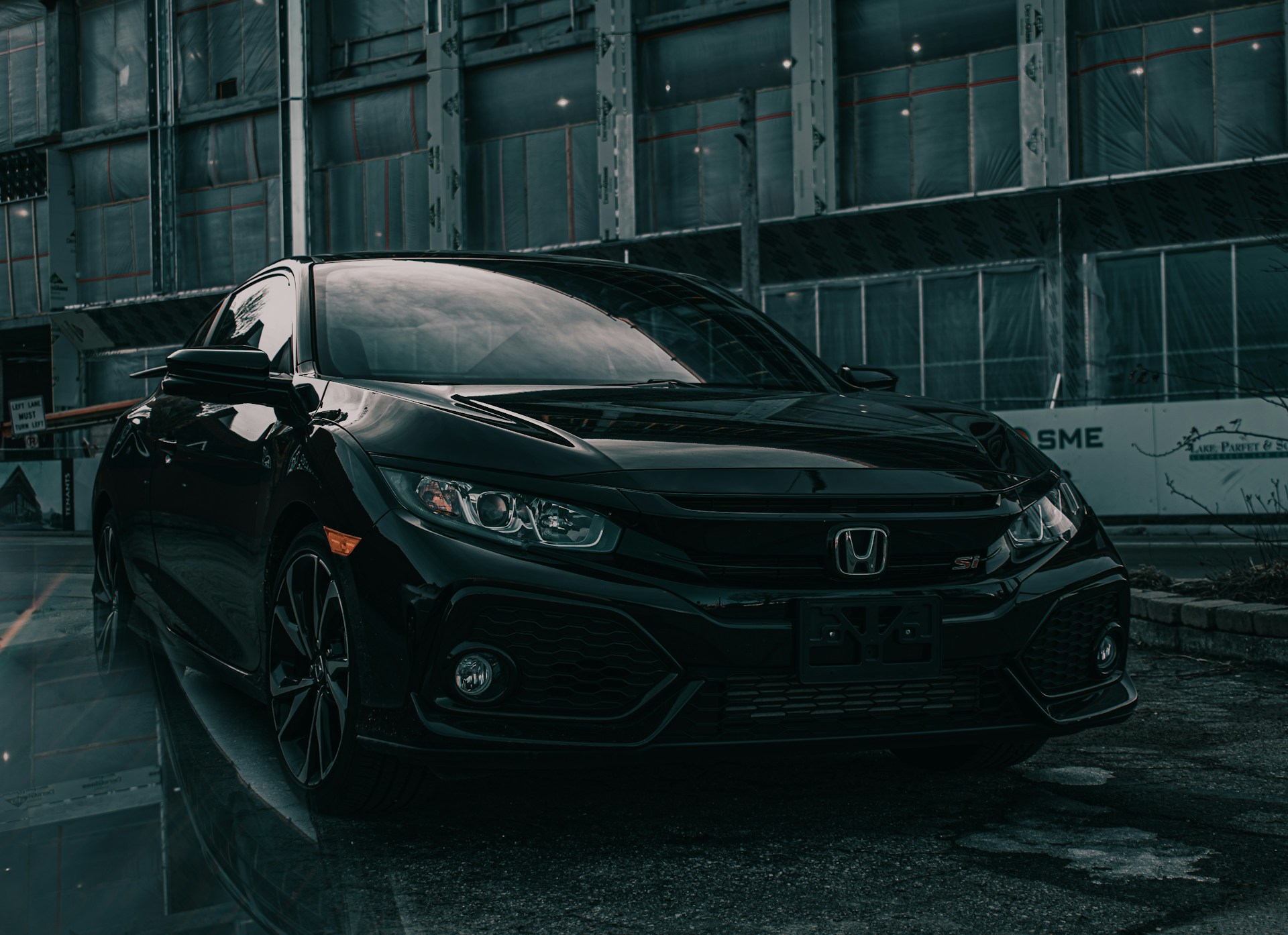 black Honda Civic