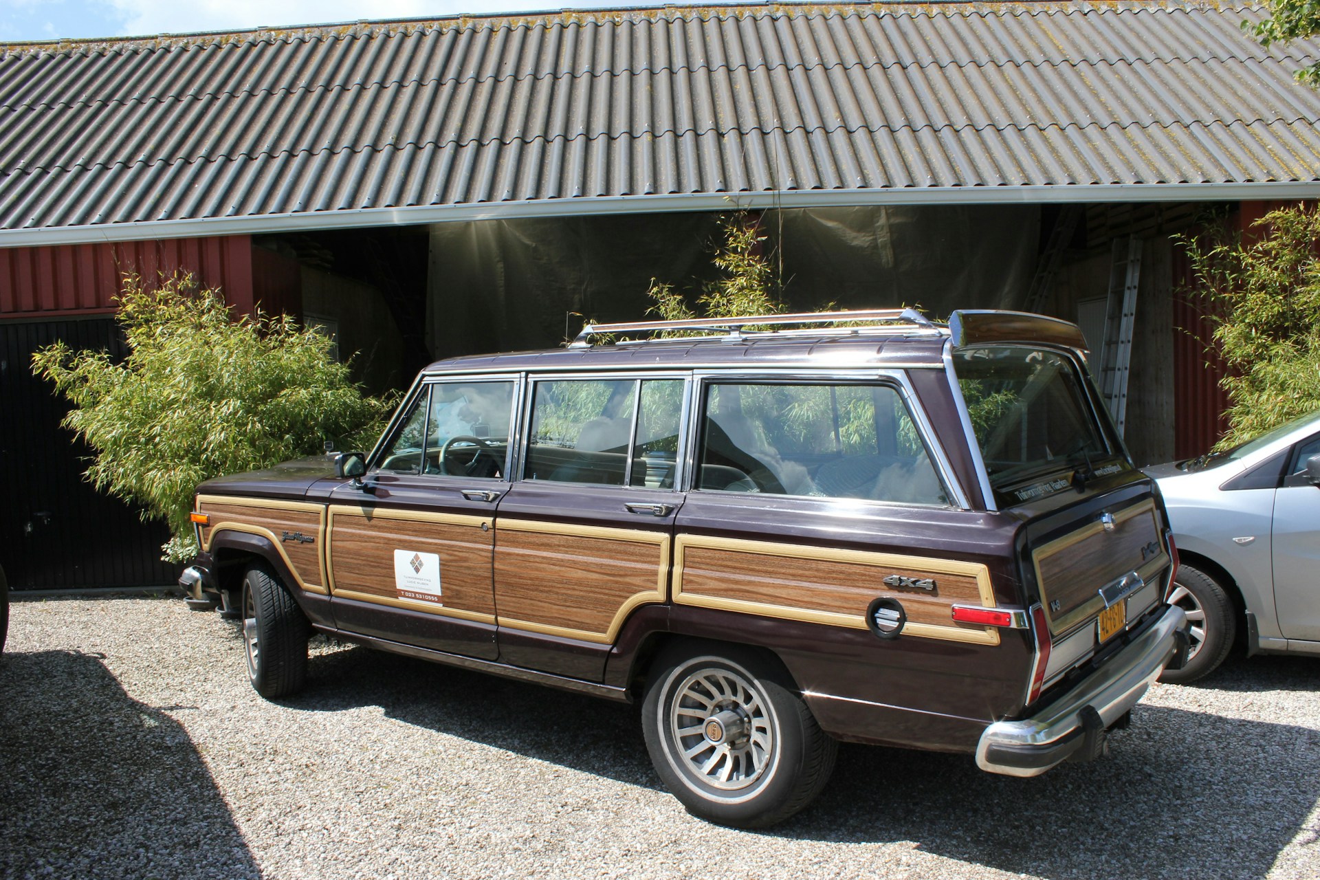 vintage station wagon parked outside