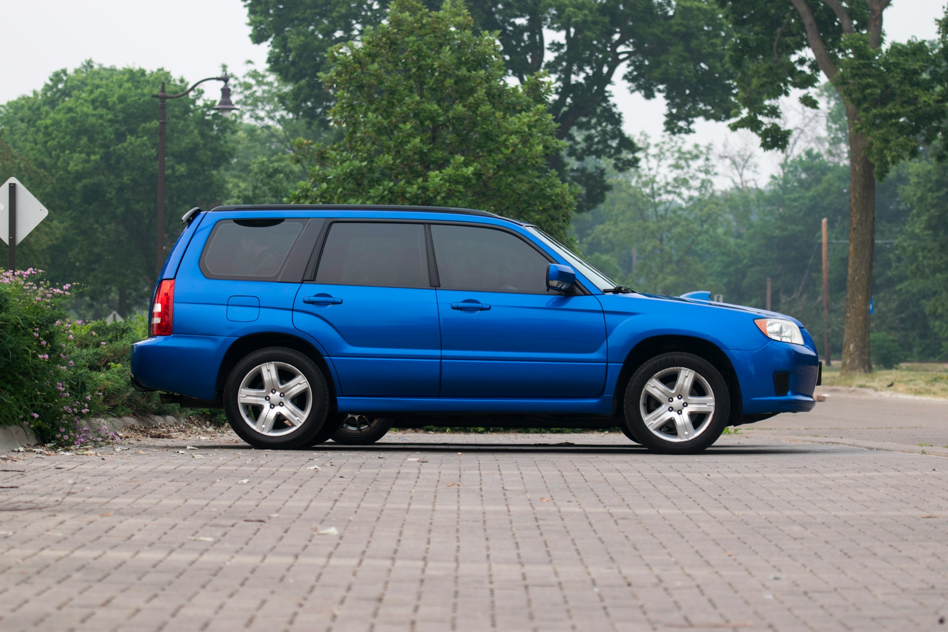 blue Subaru Forester
