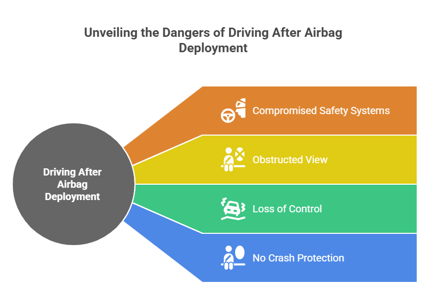 driving after airbags deployment