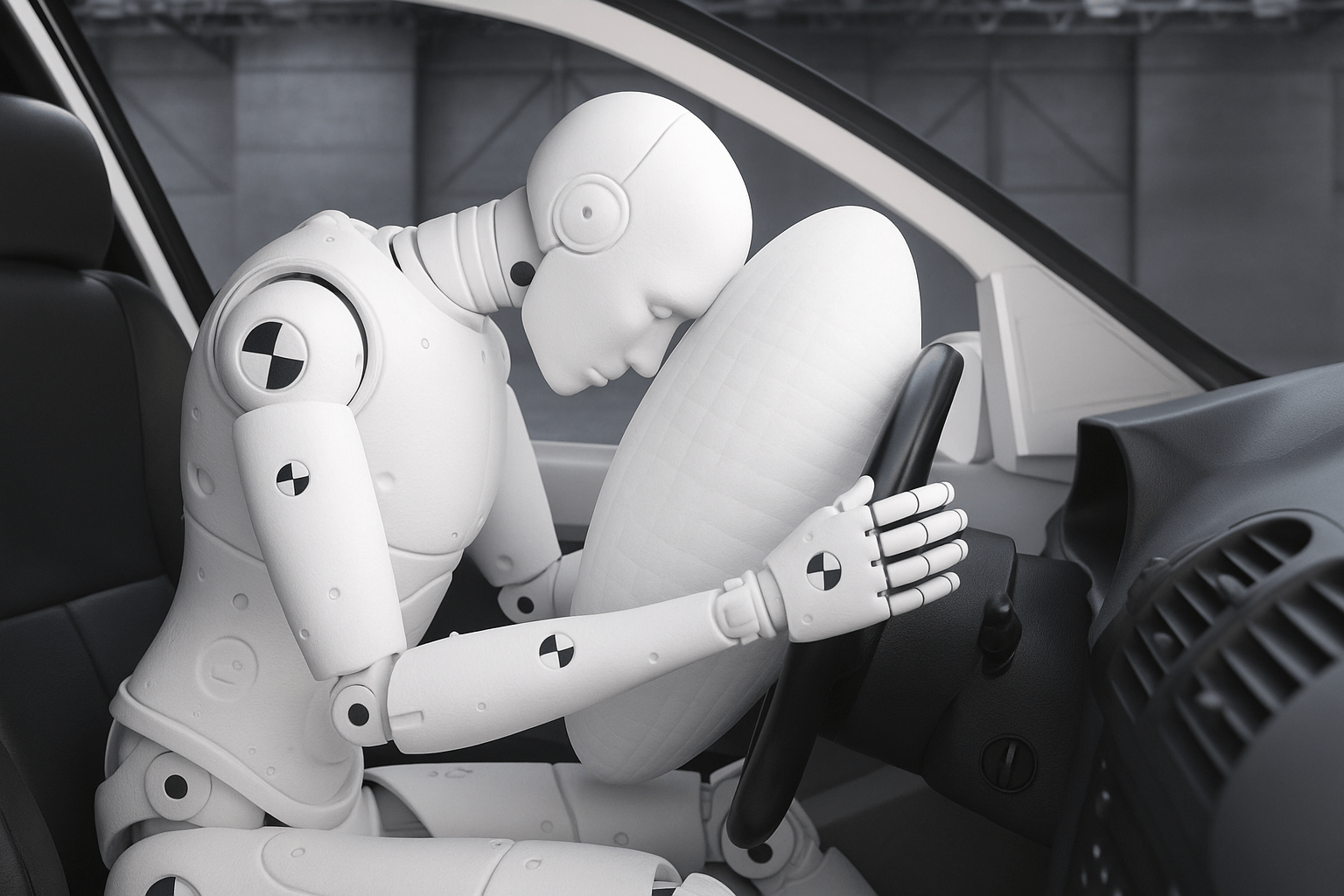 airbags deploy during a crash test