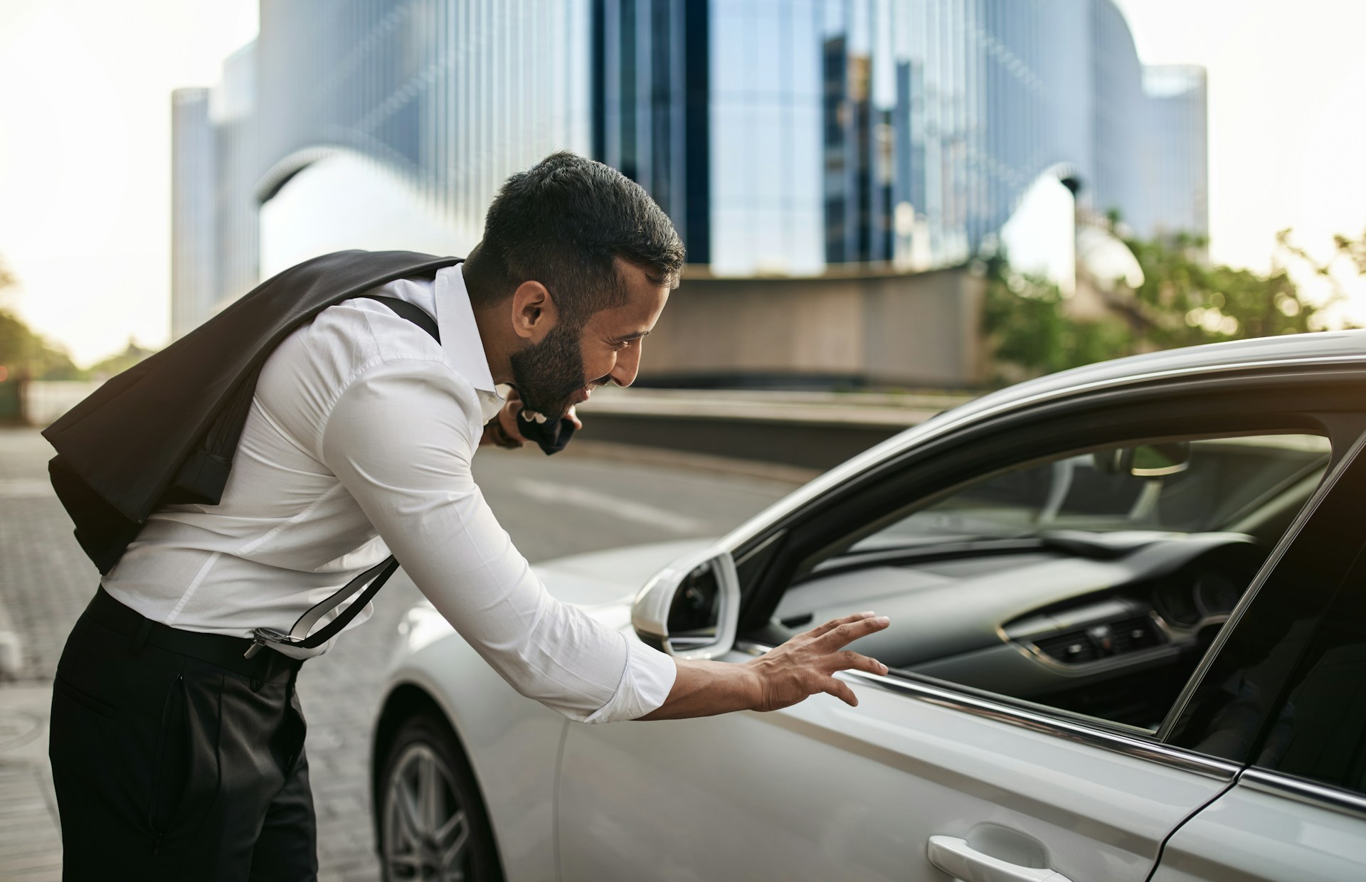 man before a car purchase