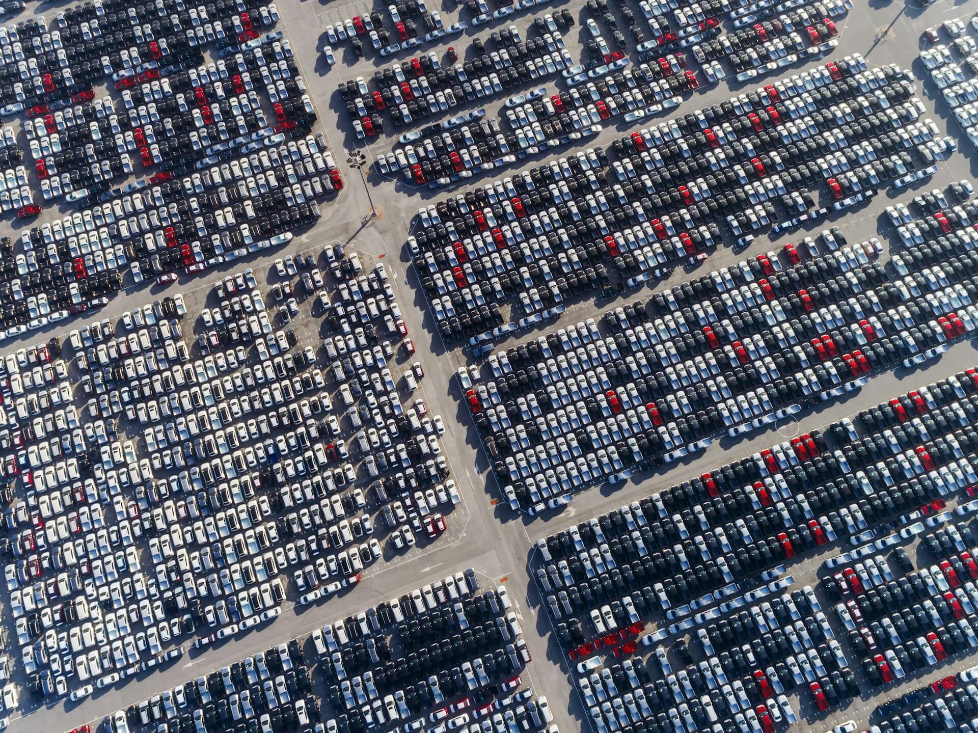 aerial view on unsold auction inventory
