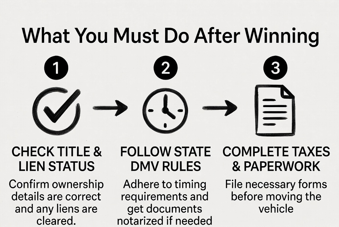 after winning an auction