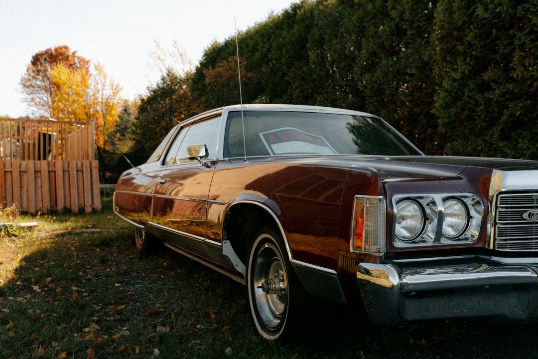a restored or rebuilt vehicle with a retro American design