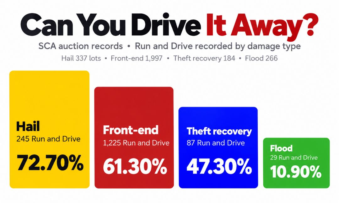 Run and Drive rates by salvage damage type